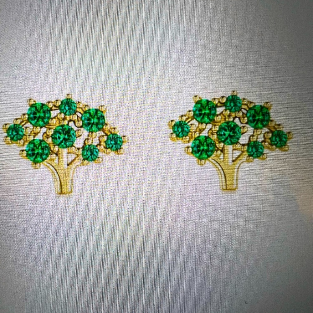 925 Sterling Silver Cubic Zirconia Fruit cute Stud Earrings